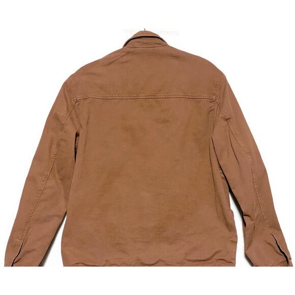 Zara Zip Up Jacket Men's Size Small Burnt Sienna Brown Made in Turkey - Picture 8 of 8